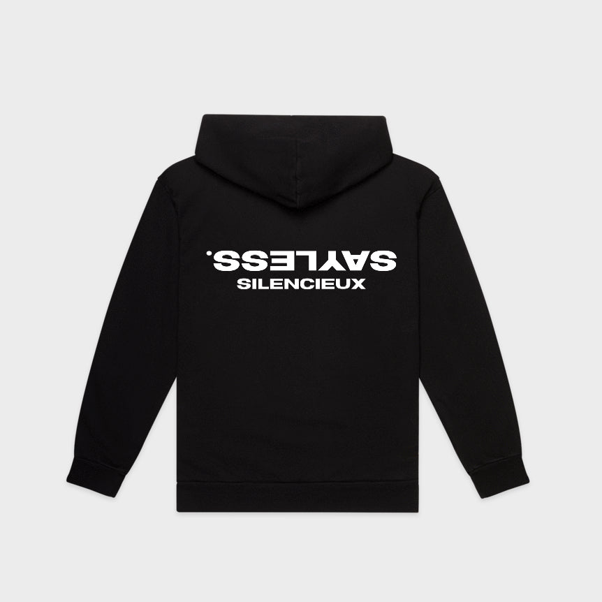 SILENCIEUX HOODIE BLACK/WHITE