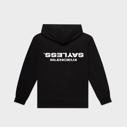 SILENCIEUX HOODIE BLACK/WHITE