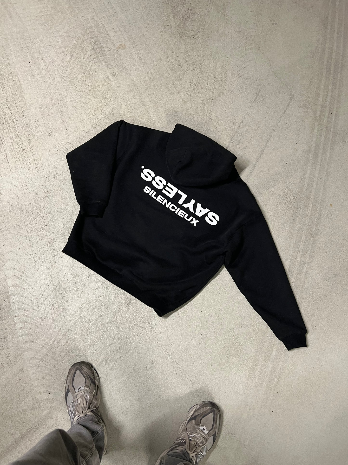 SILENCIEUX HOODIE BLACK/WHITE