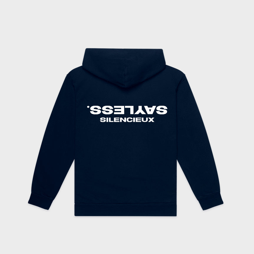 SILENCIEUX HOODIE NAVY BLUE