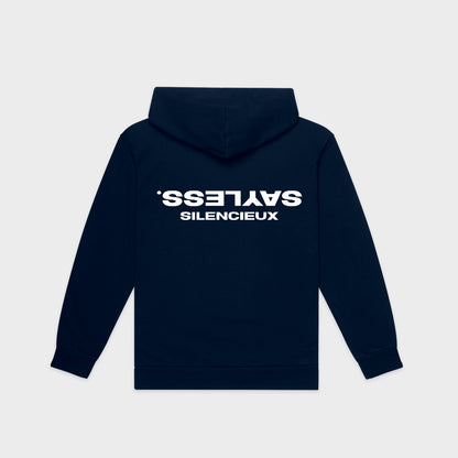 SILENCIEUX HOODIE NAVY BLUE
