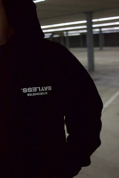 SILENCIEUX HOODIE BLACK/WHITE