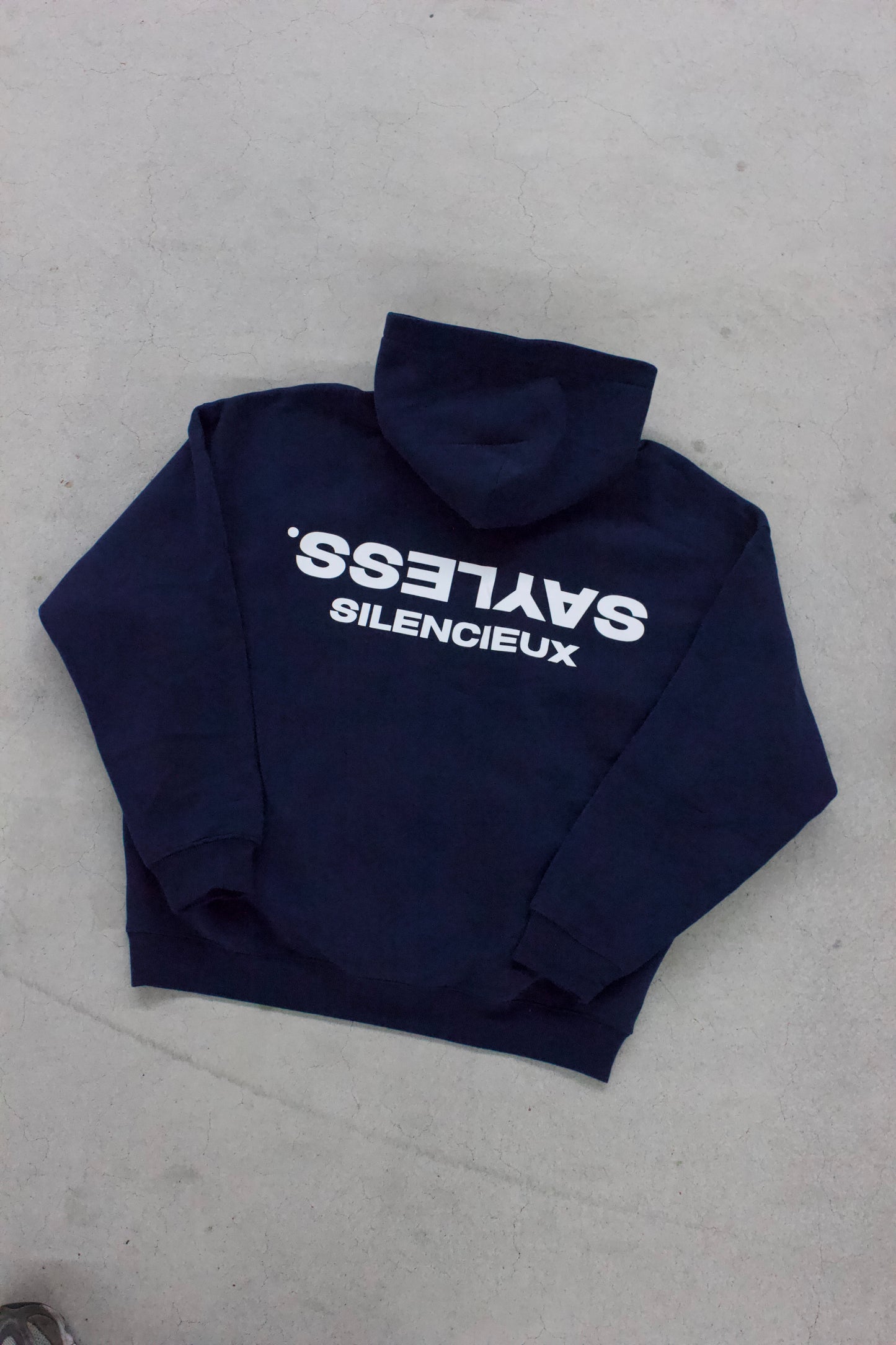 SILENCIEUX HOODIE NAVY BLUE