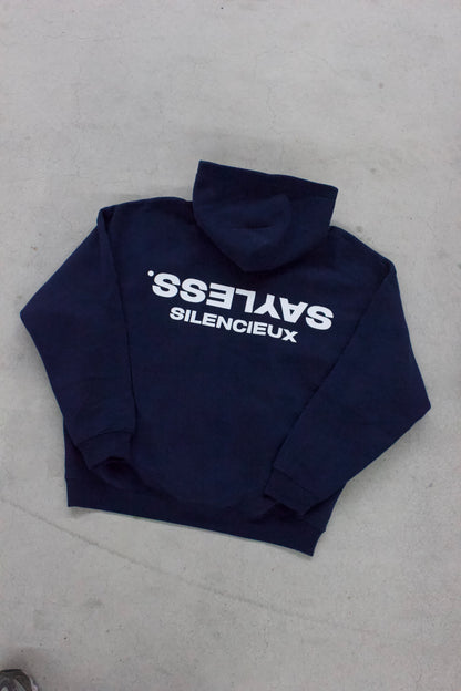 SILENCIEUX HOODIE NAVY BLUE